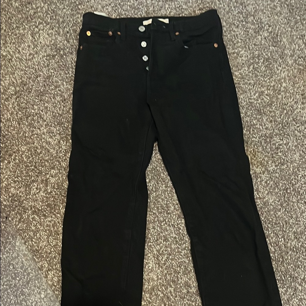 Levi’s wedgie straight black jeans